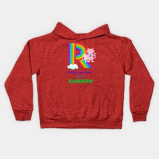 R for Rainbow Kids Hoodie